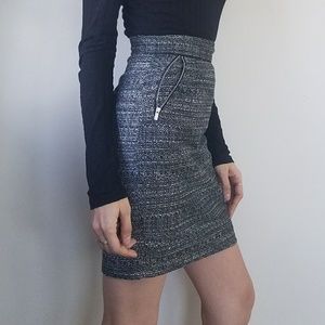 Tweed High-waisted Pencil Skirt